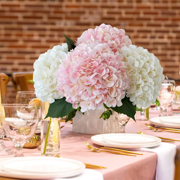 JINWOE pink hydrangea adds vibrant decor to any room