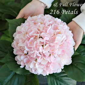 JINWOE pink hydrangea 22in bouquet ready for elegant centerpieces