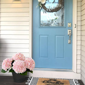 JINWOE pink hydrangea in a vase with adjustable stems