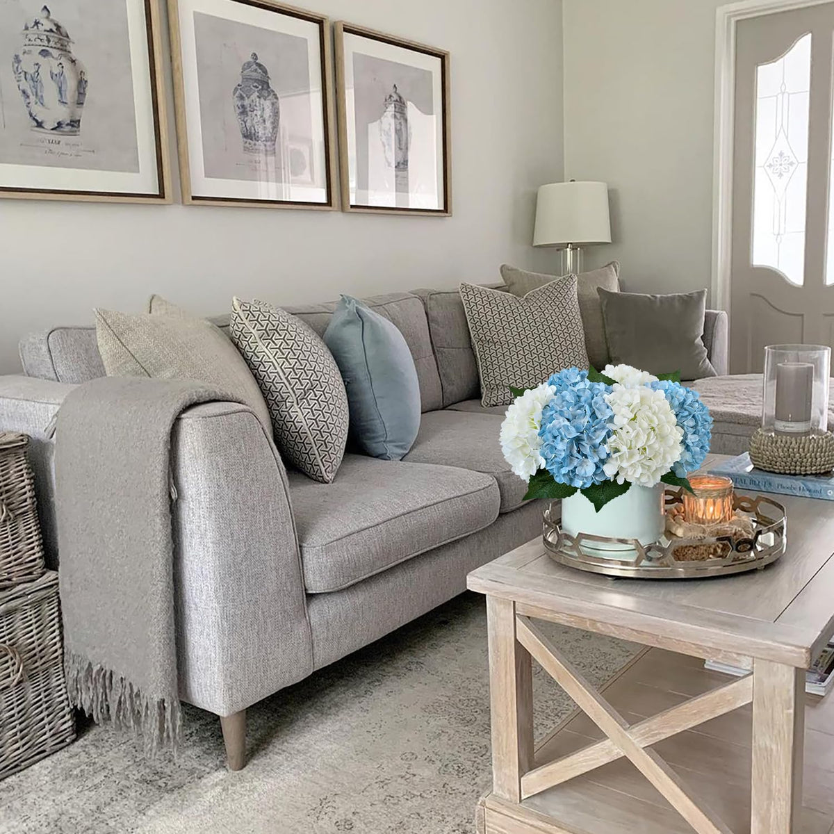 JINWOE decorative hydrangeas for kitchens, dining rooms, and offices
