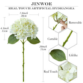 JINWOE white hydrangea leaves add natural fullness to arrangements