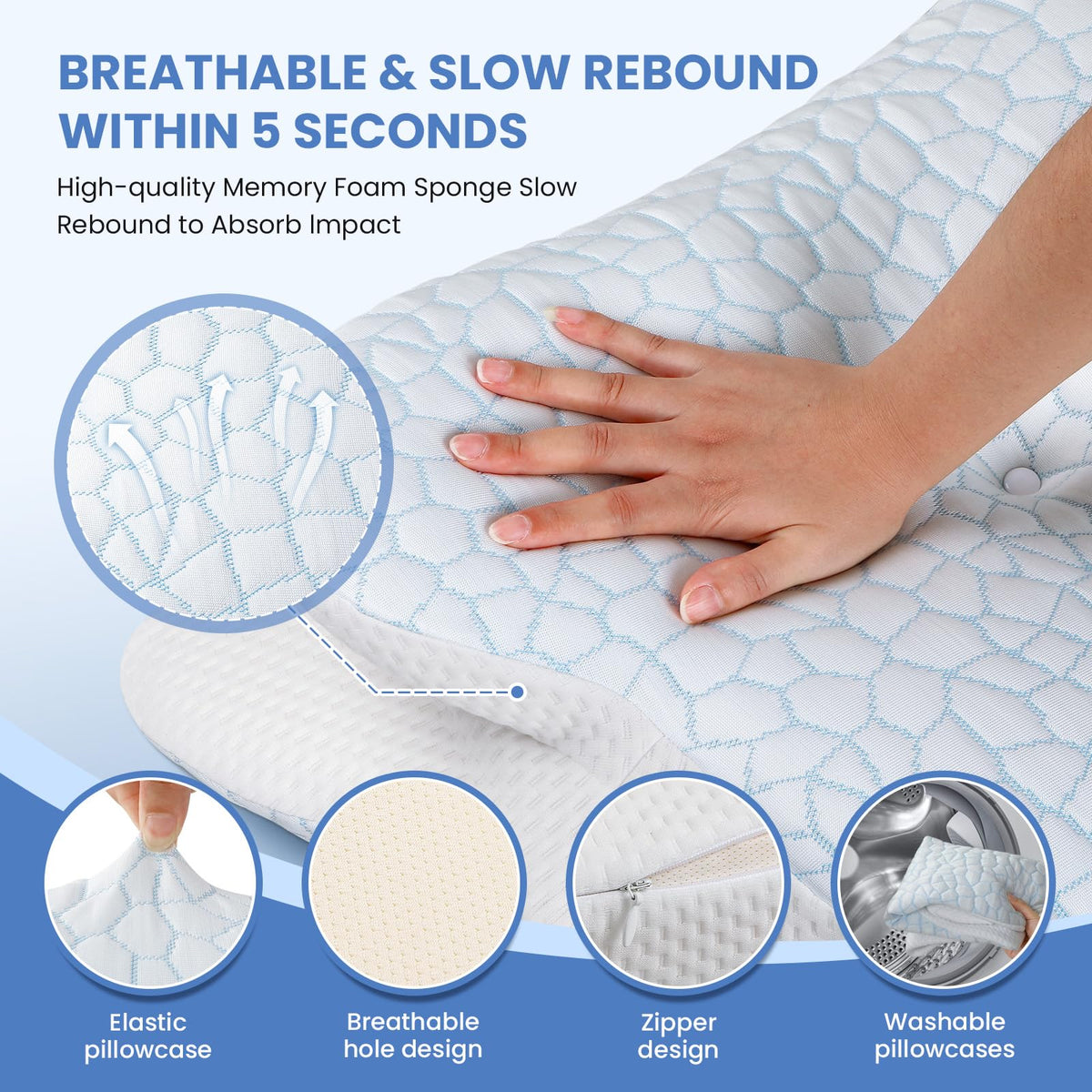 JINXIA detachable pillowcase is easy to wash for daily freshness.