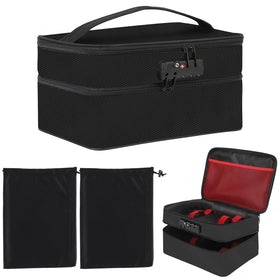 JINXOLET discreet lockable storage bag showing private item storage and cables
