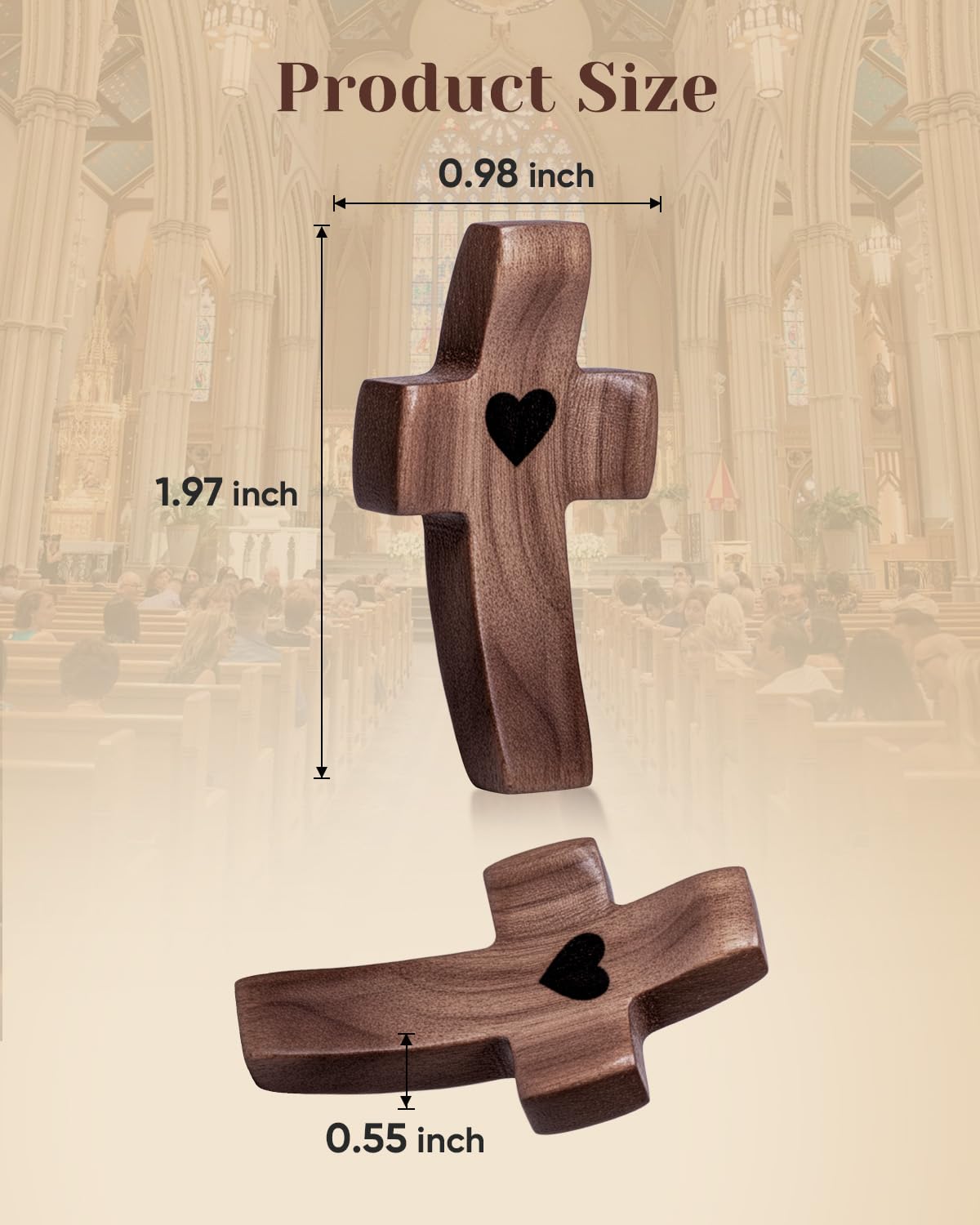 JIUKONG Cross Prayer Companion: handheld design doubles as a reminder for devotion.