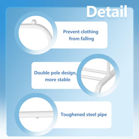 JIUYOTREE clothing rack assembly guide enables quick setup