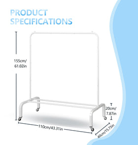 JIUYOTREE clothing rack bottom shoe shelf adds extra storage