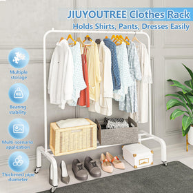 JIUYOTREE clothing rack top non-slip beads keep garments secure