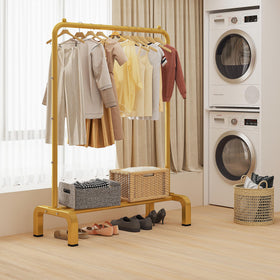 JIUYOTREE heavy-duty rack supports up to 150 lb for multi-item hanging