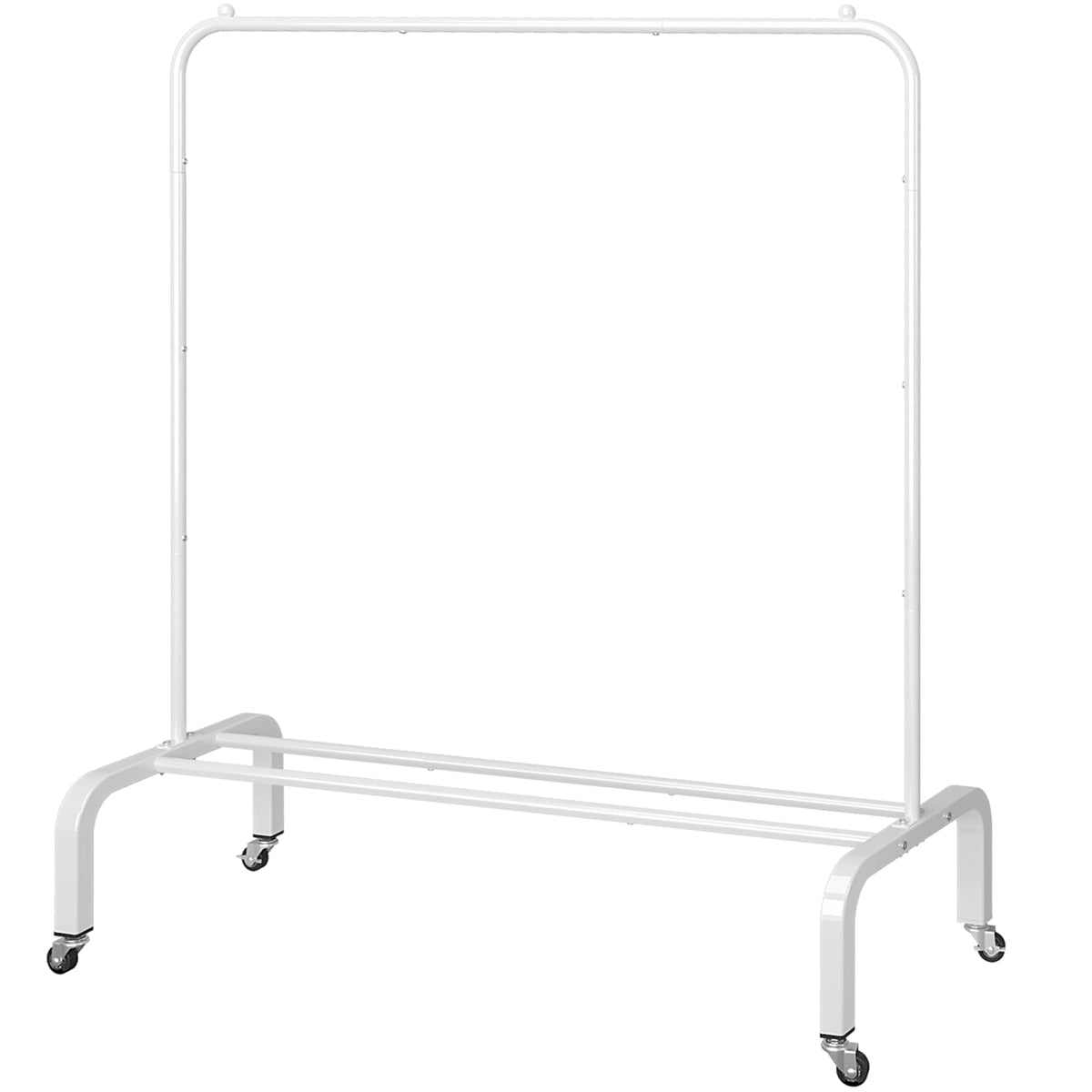 JIUYOTREE metal clothing rack full view with sturdy frame for reliable use