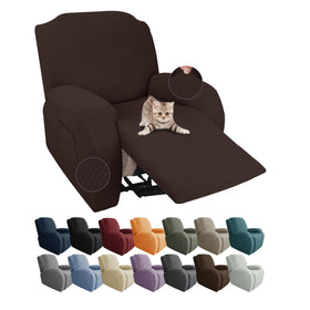 JIVINER 4-piece recliner slipcover assembly showing quick-fit design for easy setup