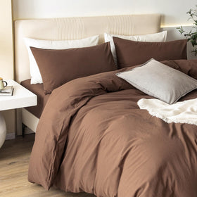 JIYUAN chocolate brown fabric close-up reveals rich color and durability.