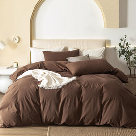 JIYUAN queen duvet cover with zipper closure for easy bed changes.
