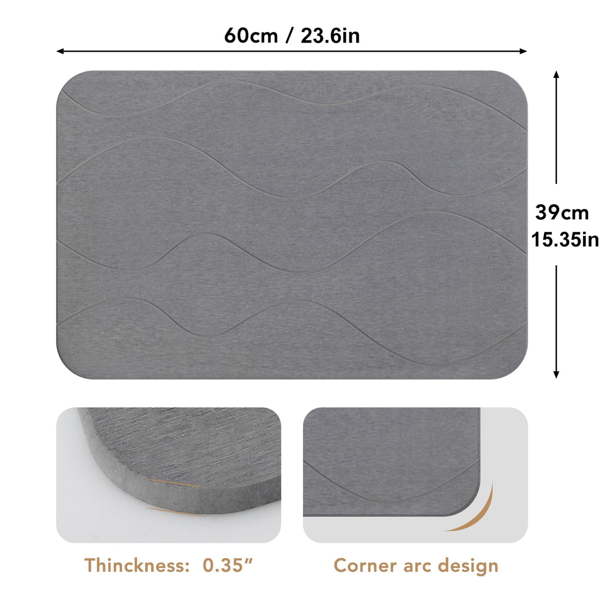 JIZEUO bath mat demonstrates quick-dry action for a cleaner bathroom floor.
