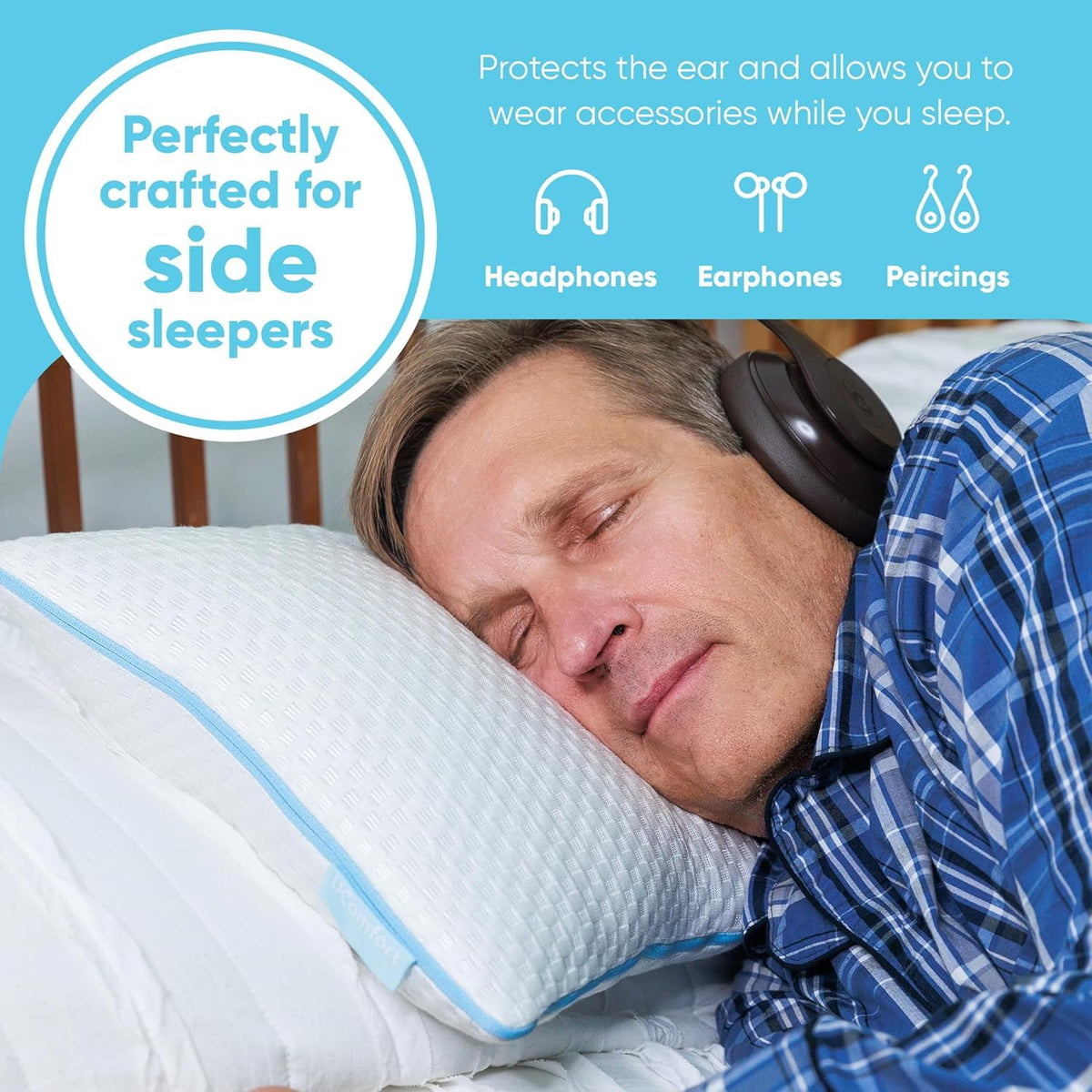 JJ Redd ear pillow with travel bag offers portable comfort for on-the-go nights.