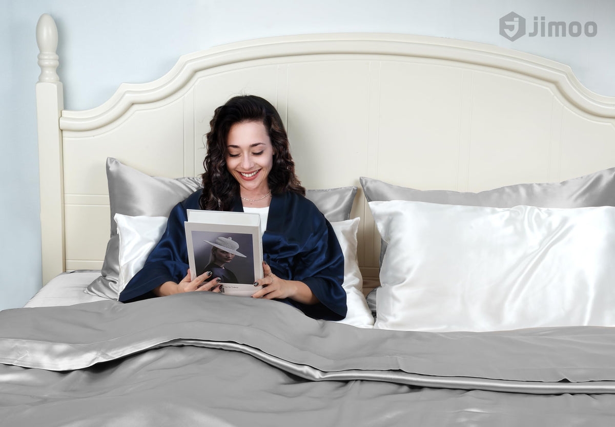JJIMOO silk pillowcase demonstrates temperature regulation for comfortable sleep.