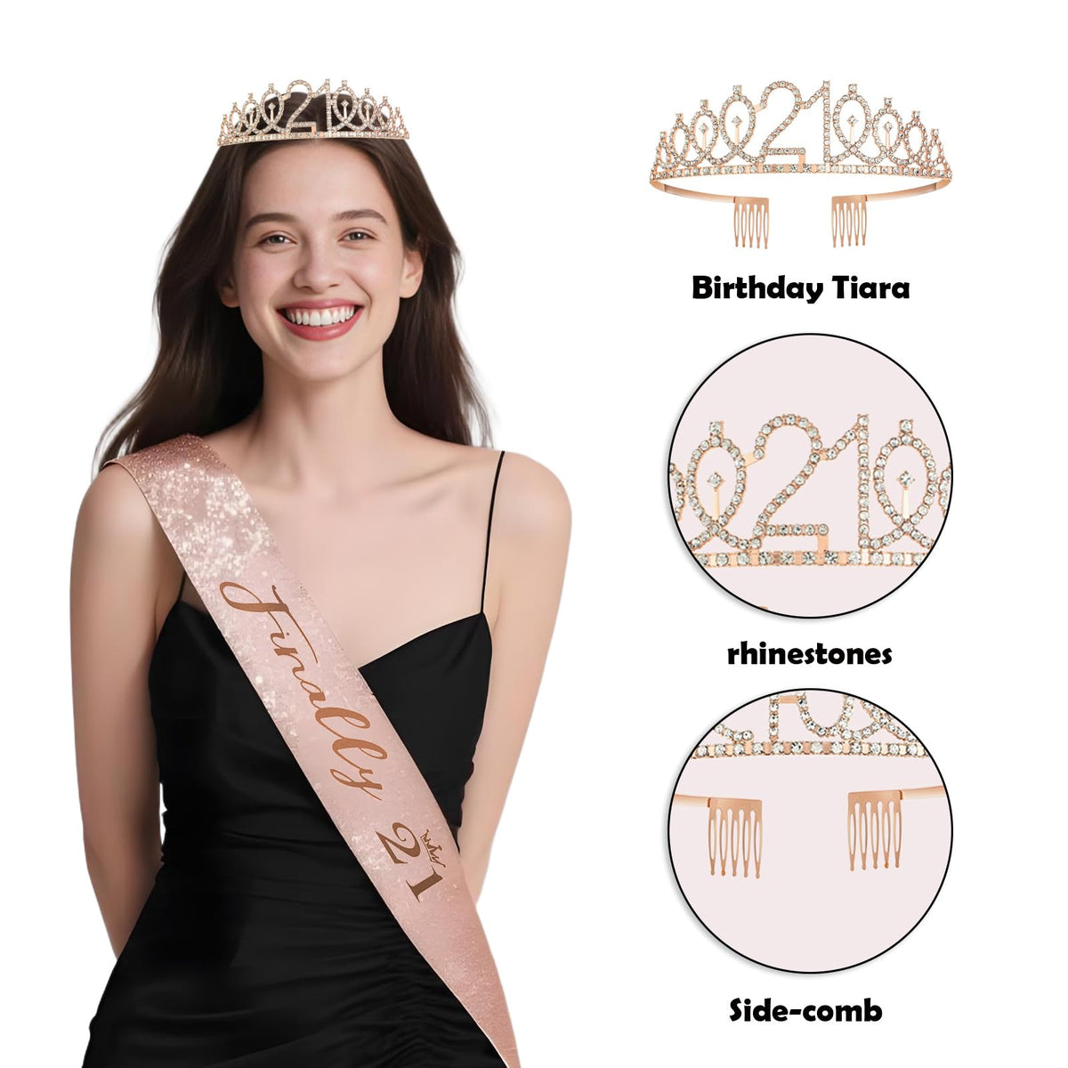 JKIYT 40-inch foil 21 balloon numbers for a bold milestone