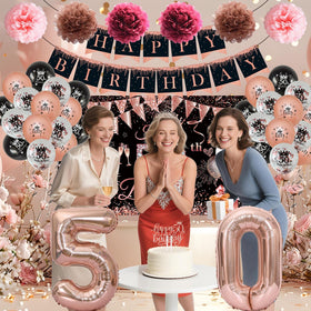 JKIYT 40x60 inch birthday backdrop frames a stylish photo area