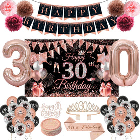 JKIYT Happy 30th Birthday banner enhances photos with a bold celebratory message.