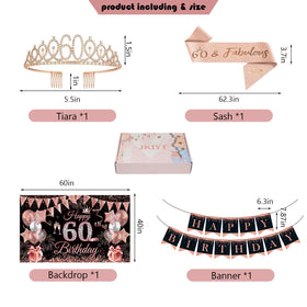JKIYT rose gold crown and sash add regal flair to the celebration.