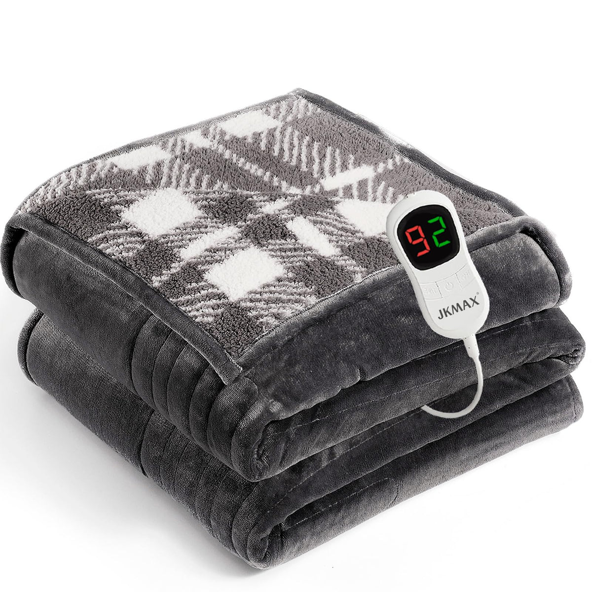 JKMAX heated blanket full-size front view for all-over warmth and cozy comfort