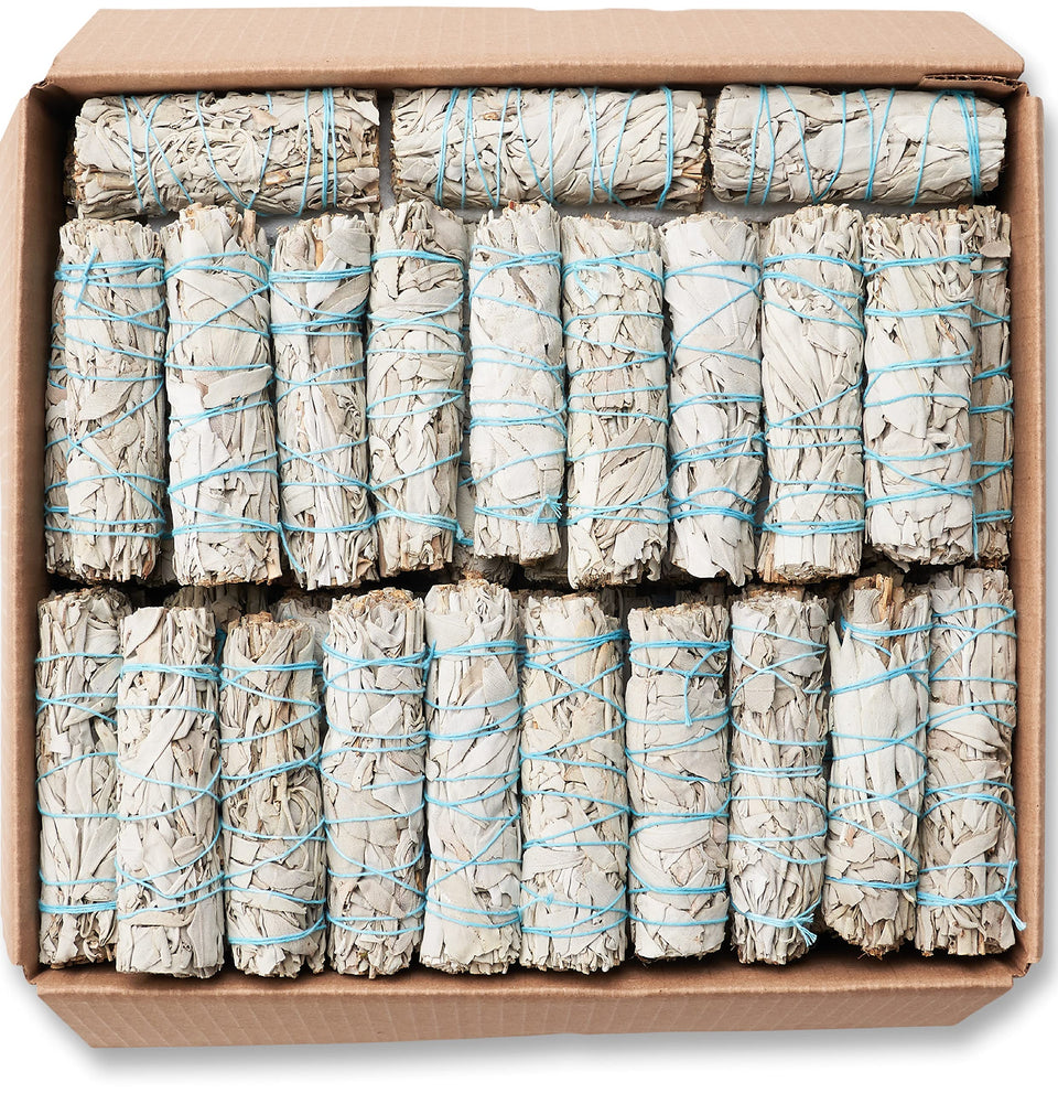 JL Local white sage 4-inch bundle ready for cleansing rituals.