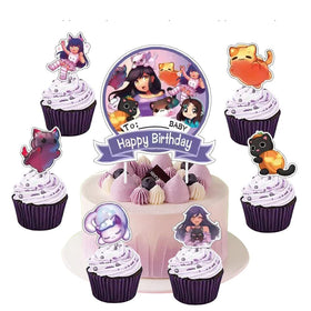 Jlemon Cat Game cake topper serves as a cute centerpiece for birthdays