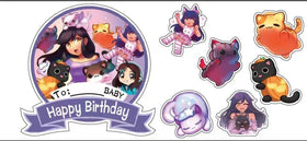 Jlemon Cat Game cupcake toppers decorate treats with cat-theme flair
