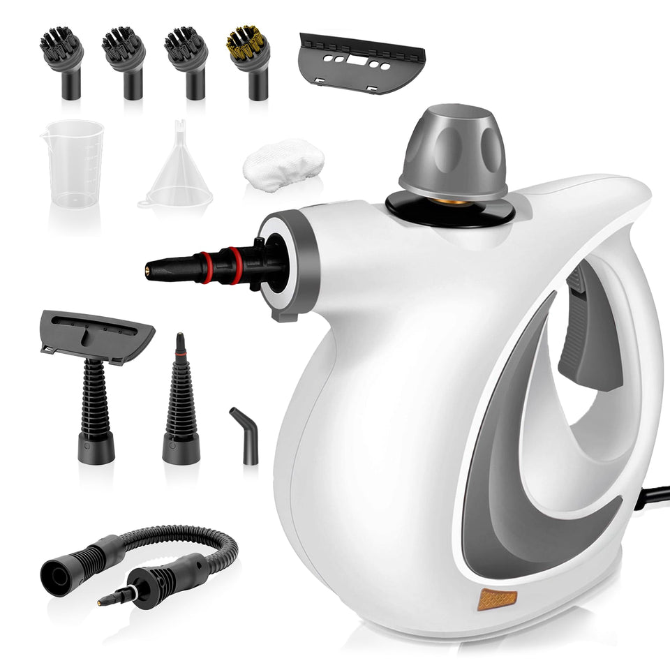 JLMEH pressurized handheld steam cleaner setup for quick deep cleaning.