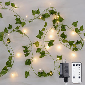 JMEXSUSS 100 LED ivy vines with fairy lights create cozy holiday ambiance.