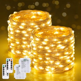 JMEXSUSS 2-pack fairy lights with remote create cozy, warm ambient glow for any room.