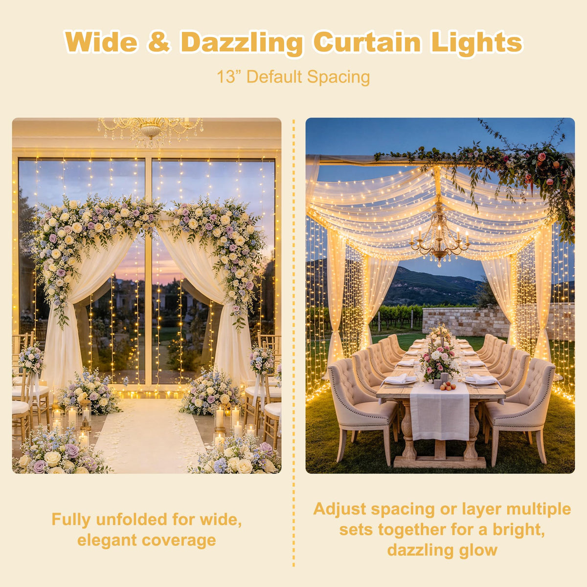 Non-connectable design ensures uniform brightness across the entire setup.
