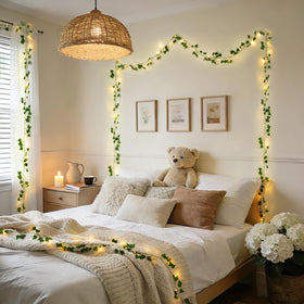JMEXSUSS bedroom decor ivy lights create a warm, relaxing ambiance.