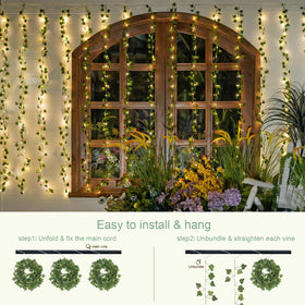 JMEXSUSS bendable ivy design for full-wall curtain coverage