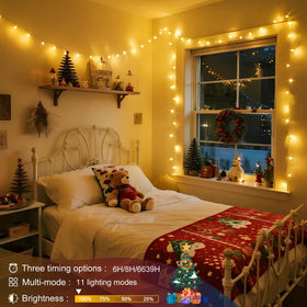JMEXSUSS remote-controlled globe lights for easy mode switching and brightness control.
