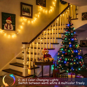 JMEXSUSS Globe String Lights offer warm white and multicolor modes for versatile décor.