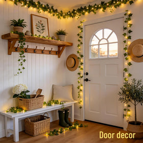 JMEXSUSS remote-controlled ivy lights offer easy brightness and mode changes.