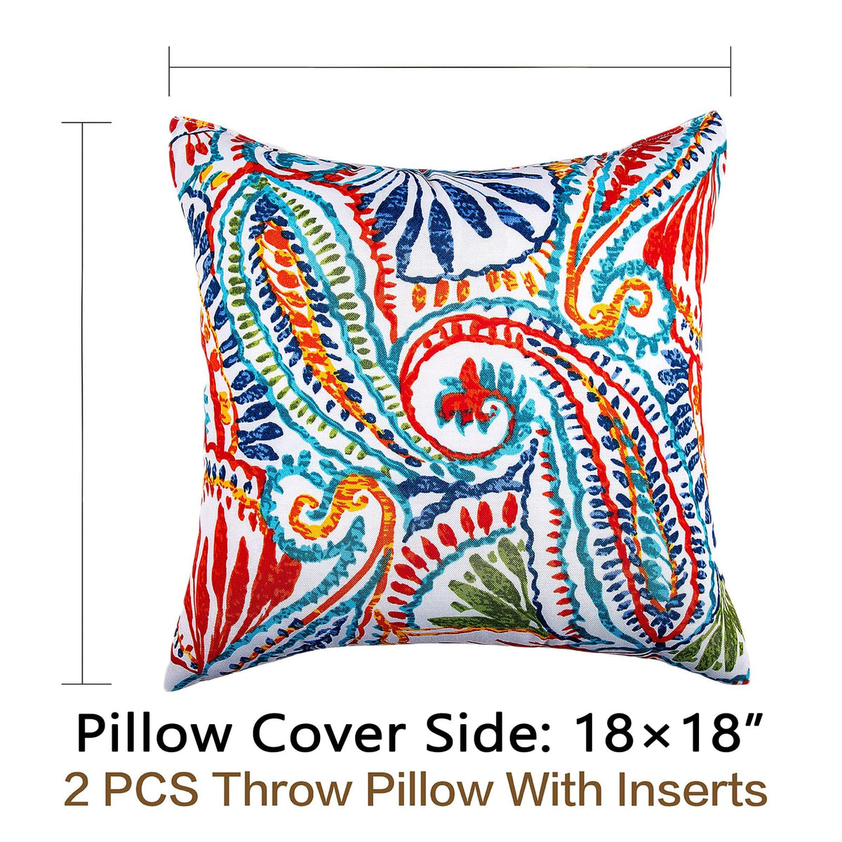 JMGBird 18x18 pillow includes inserts for immediate patio lounging.