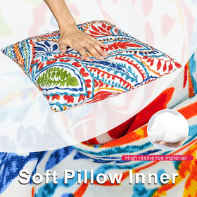 JMGBird square pillow resists sun fading, keeping colors vibrant in outdoor spaces.