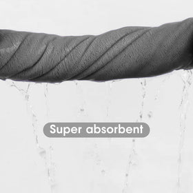 JML microfiber towel offers 7x weight absorbency for quick drying.
