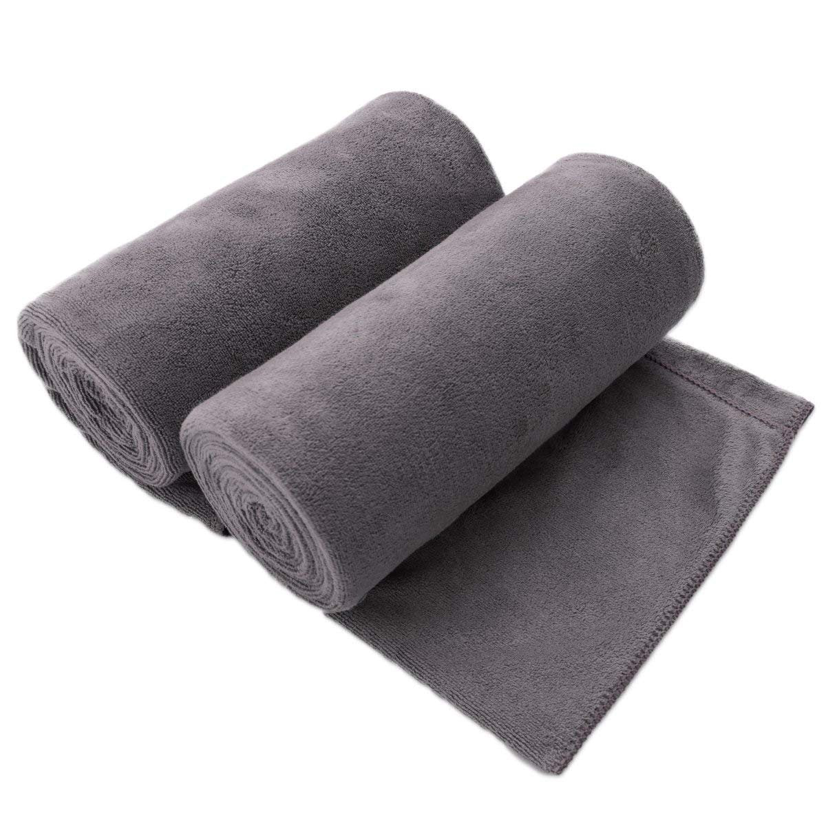 JML microfiber bath towel 30x60 grey, oversized and soft.