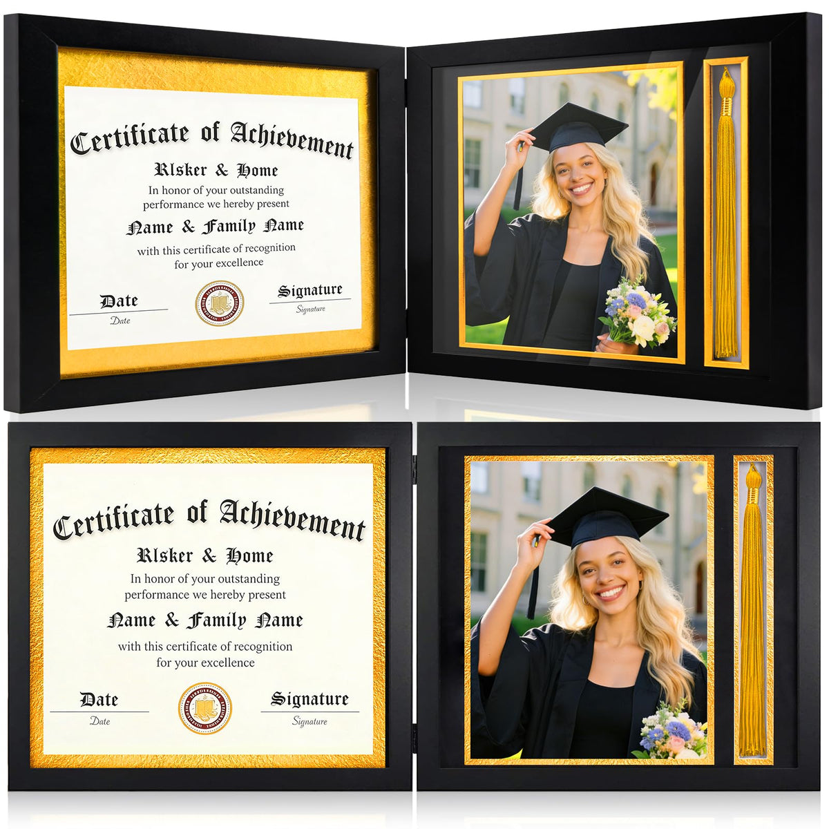 JMUQ 12x26 diploma frame displays 8.5x11 certificate for desk or wall use.