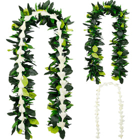 JMUQ Hawaiian Maile leis petals closeup showing lifelike texture for elegant tropical style.