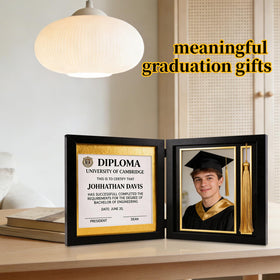JMUQ integrated tassel holder within the frame for a complete display.