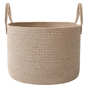 JMvicyroam 65L-115L blanket basket folded, showcasing compact storage and foldable design.