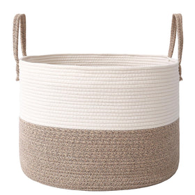 JMvicyroam 65L blanket basket showing high-capacity storage for throws.