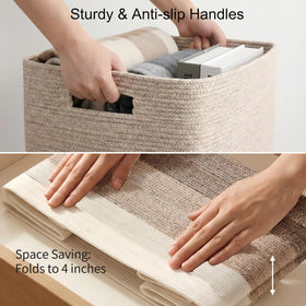 JMvicyroam fold-flat storage basket demonstrating space-saving design.