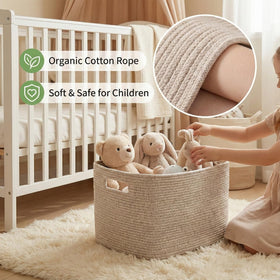 JMvicyroam organic cotton rope material showcasing durable, skin-friendly construction.