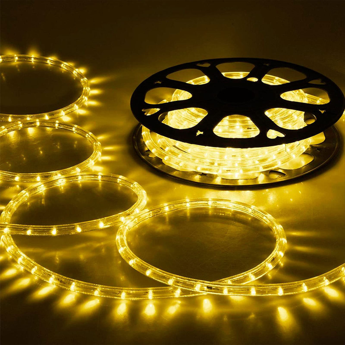 Jnaurb flexible tube rope light used to shape garden edges with soft glow.
