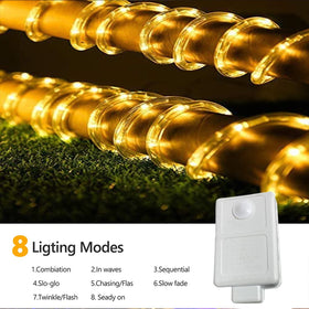 Jnaurb waterproof rope light around pool for safe, inviting night ambiance.