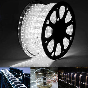 Jnaurb LED rope light outdoor setup showing flexible installation for ambient décor